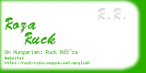 roza ruck business card